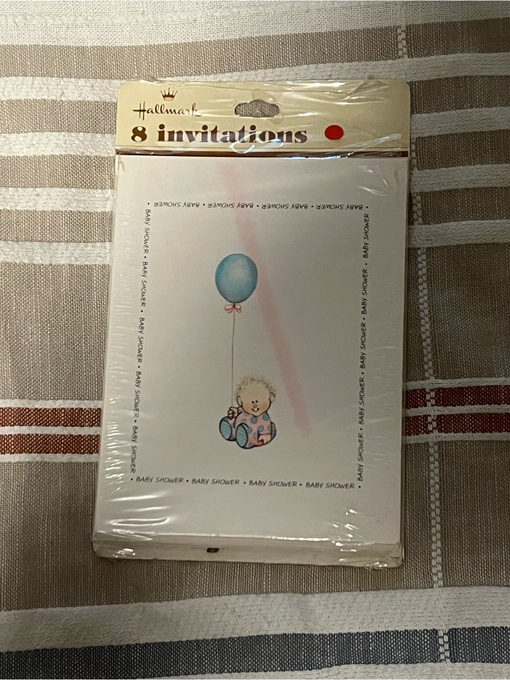 VINTAGE Hallmark Baby Shower Invitations 8 New In Package Made USA